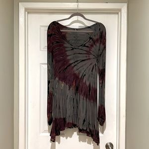 Tie Dye long sleeve dress